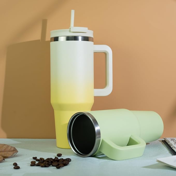 BJPKPK 30 oz Insulated Tumbler with Handle & Straw, Stainless Steel | Double Wall Vacuum Insulation, Leak Proof, BPA Free, Dishwasher Safe, Cupholder Friendly, Travel & Outdoor, Mint - Image 6