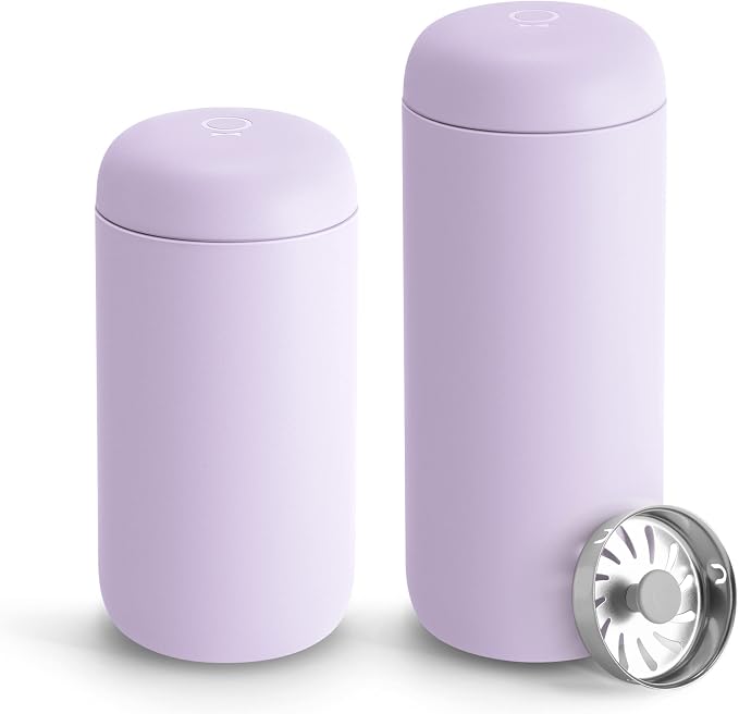 Fellow 12 oz Carter Move Travel Mug - Vacuum-Insulated Stainless Steel Travel Coffee Mug - Coffee Tumbler with Ceramic Interior and Splash Guard - Lavender Purple - Image 6
