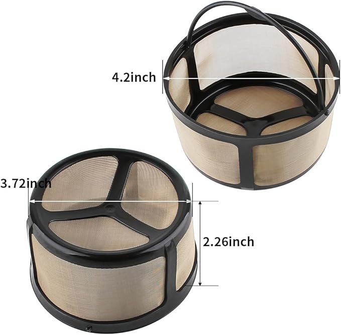 Anbige Replacement Parts Coffee Brew Basket with Gold Mesh Filter, Compatible with Keurig K-DUO single serve&carafe coffee maker(K-duo 5100)