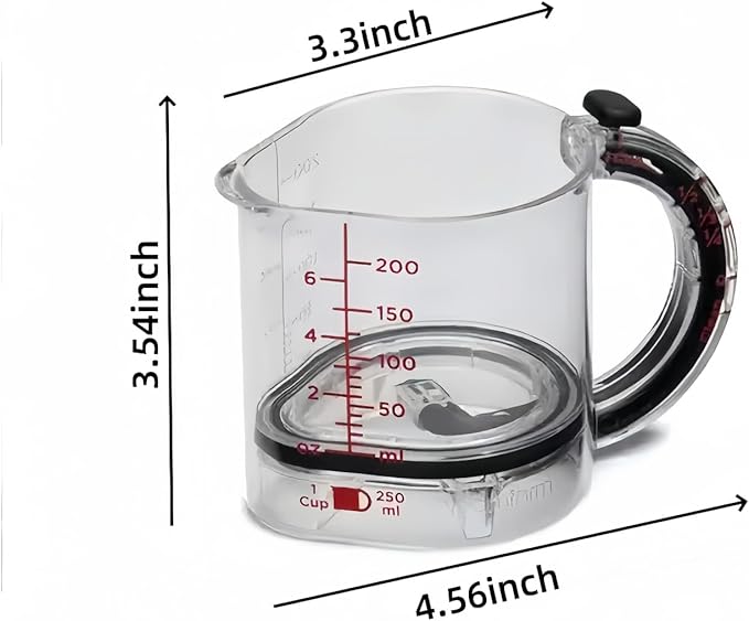 4-in-1 Adjustable Measuring Cup, All-in-One Kitchen Tool for Liquid and Dry Ingredients with Leveling Scraper, Collapsible Space-Saving Design, Easy to Clean for Baking & Cooking (2)