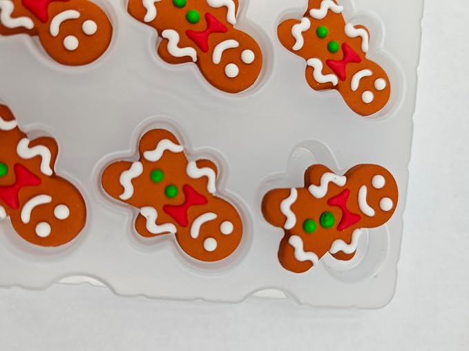 Edible Christmas Themed Gingerbread Man Sugar cake decorations, perfect Icing Cookies decro for Xmas Gingerbread House, Cupcakes, Cake, Macaron, Cookies, and Cakecicles Decorating - Image 4