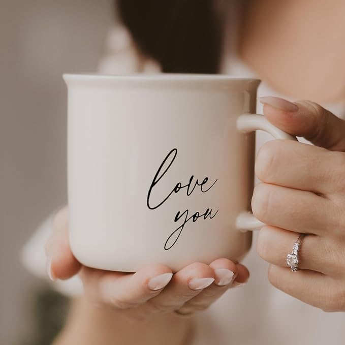 Sweet Water Decor Love You Coffee Mug, 11 oz Ceramic Cup, Dishwasher & Microwave Safe, Cute Mug for Moms, Wife & Grandma, Mother's Day & Birthday Gift Idea, For Tea & Espresso - Image 6