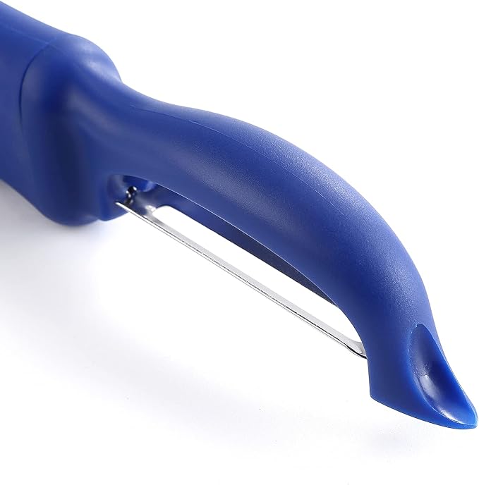Spring Chef Swivel Potato Peeler for Kitchen w/Soft Grip Handle, Sapphire | Premium Vegetable Peeler w/ Sharp Stainless Steel Blades, Multifunctional Food Peeler for Apple, Carrot, Cucumber, Fruit - Image 9
