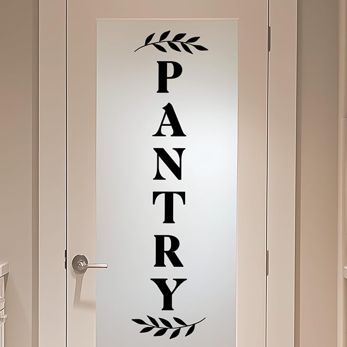 Pantry Door Vinyl Decal – Farmhouse Kitchen Decor Sticker – Black Pantry Door Sign for Kitchen Organization (Black, H - 27.6 inch) - Image 6