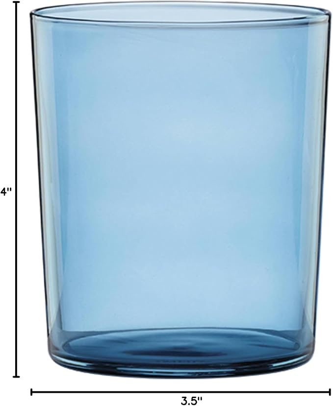 Oneida Stackables Tall Blue Glass Tumblers, 14oz, Set of 6 | dishwasher safe | vibrant blue hue, stackable design | everyday glassware | 4 inch, .oz, gift for women - Image 7