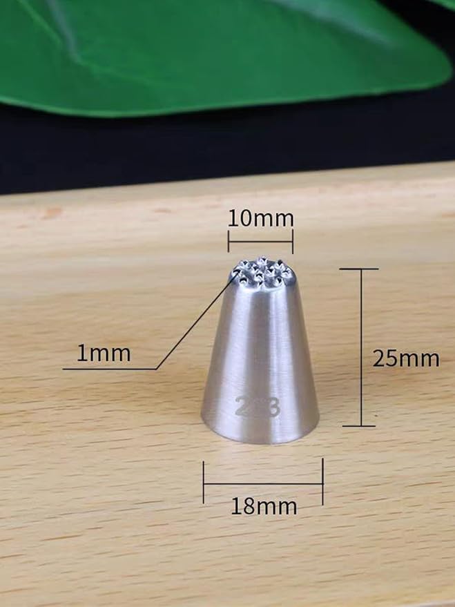 Grass Piping Tip #233, 3-Piece Set Grass Tip for Cake Decorating 233