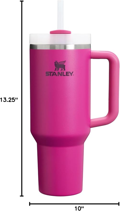 STANLEY Quencher H2.0 Flow State Tumbler, 40 oz, Fuchsia | Handle and Straw | 3-Position Lid | Cup Holder Compatible for Travel | Insulated Stainless Steel Cup | BPA-Free - Image 10