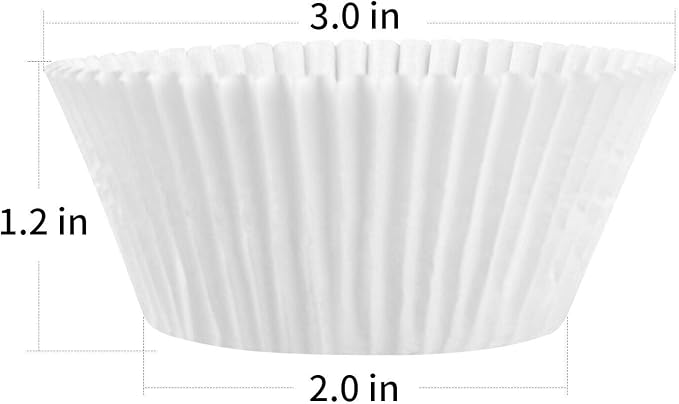 Caperci Standard White Cupcake Liners 500 Count, No Smell, Food Grade & Grease-Proof Baking Cups Paper - Image 7