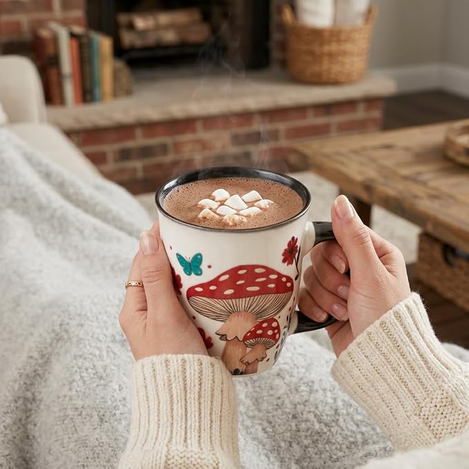 Mushroom Coffee Mug - Heat Changing Tea Mugs for Women Men, 16oz Ceramic Color Changing Cup, Gifts for Mothers Day Christmas - Image 7