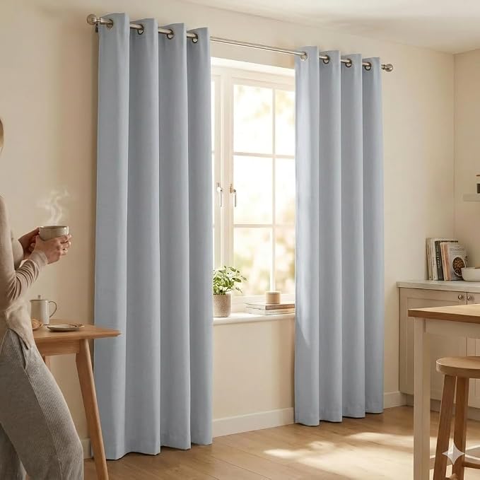 Urban Villa Cotton Grommet Curtains 42x84 (2 Panels) White - Image 9