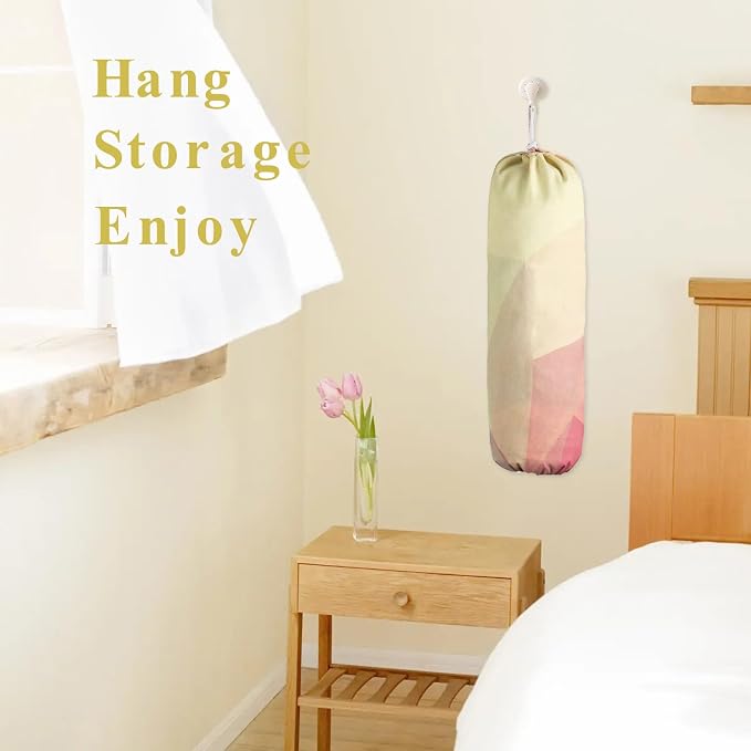 Plastic Bag Holder, Wall Mount Plastic Bag Organizer Dispenser, Heavy Duty Grocery Bag Storage Holder for Home Kitchen Camper (Gradient) - Image 7