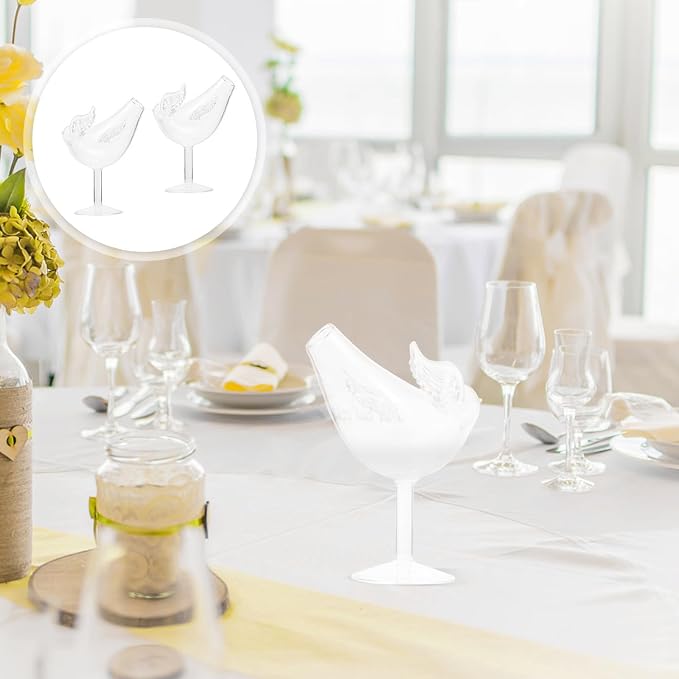 Wing Bird Design Wine Glass Goblet Glass Drinkware for Cocktails | Glass, Smooth Rim, Stable Build, Break-resistant Structure, Suitable for Beer and Other Beverages, Novelty Glassware - Image 9