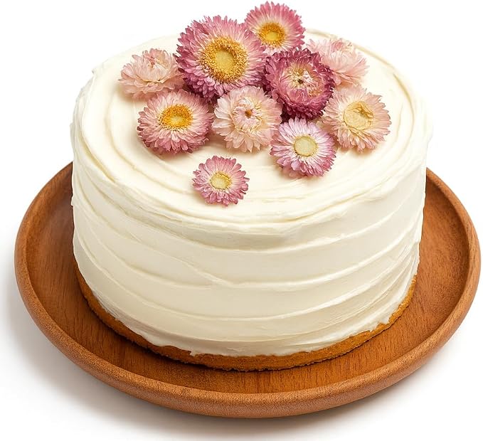 90+ Food Grade Pink Flowers for Cake and Cocktails Decorating β Culinary-Grade Dried Pink & White Strawflowers for Garnish, Baking, and Drink Toppers - Image 8