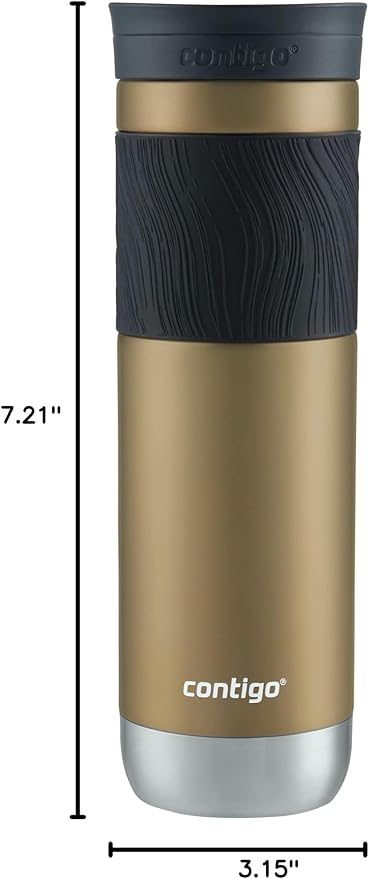 Contigo Byron 2.0 Stainless Steel Travel mug with Snapseal Lid and Grip, 24oz, Chardonnay, BPA Free and Leak Proof - Image 6