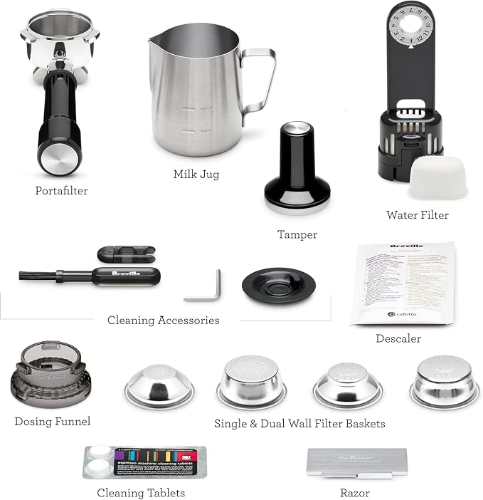 Breville BES878BSS Barista Pro Espresso Machine, Brushed Stainless Steel | Pull barista-quality espresso shots, lattes and cappuccinos at home with this manual coffee maker with built-in grinder - Image 10
