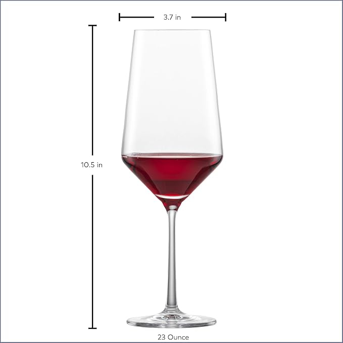 Zwiesel Glas Pure Bordeaux Red Wine Glass (Set of 2), Bordeaux Glasses for Red Wine, Dishwasher-Safe Tritan Crystal Glasses, Made in Germany (23 Ounce) - Image 6