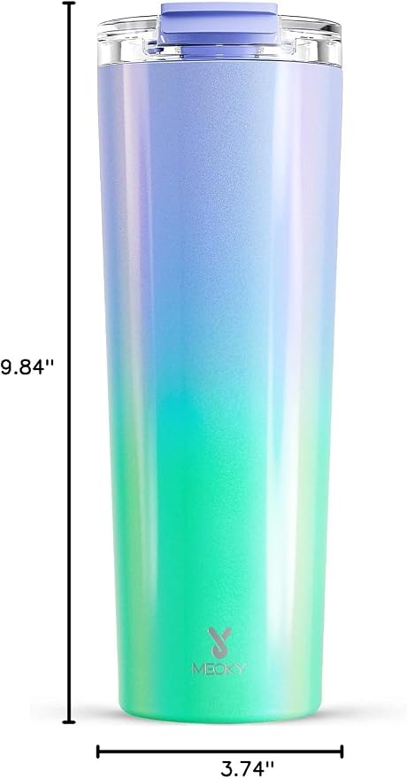 Meoky 30 oz Insulated Travel Coffee Mug: Leak Proof Lid, Fairyland | Stainless Steel Coffee Tumbler, Keeps Hot for 8 Hours or Cold for 24 Hours, Fits in Car Cup Holder, BPA Free - Image 9