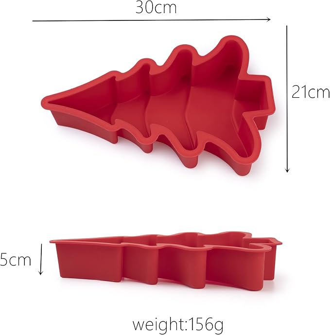 Christmas Tree Silicone Molds for Cake,Cute Cupcake Molds,Non-Stick Baking Molds,Biscuit Christmas Tree Snowflake Bells Gummy Baking DIY Tools,Holiday New Year Party Gift for Kids Teens