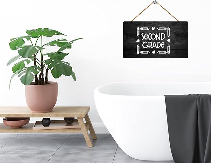 Family Bathroom Functional Wooden Decor Sign - 12X6 Inch Wall Art for Bath & Laundry Room - Image 5