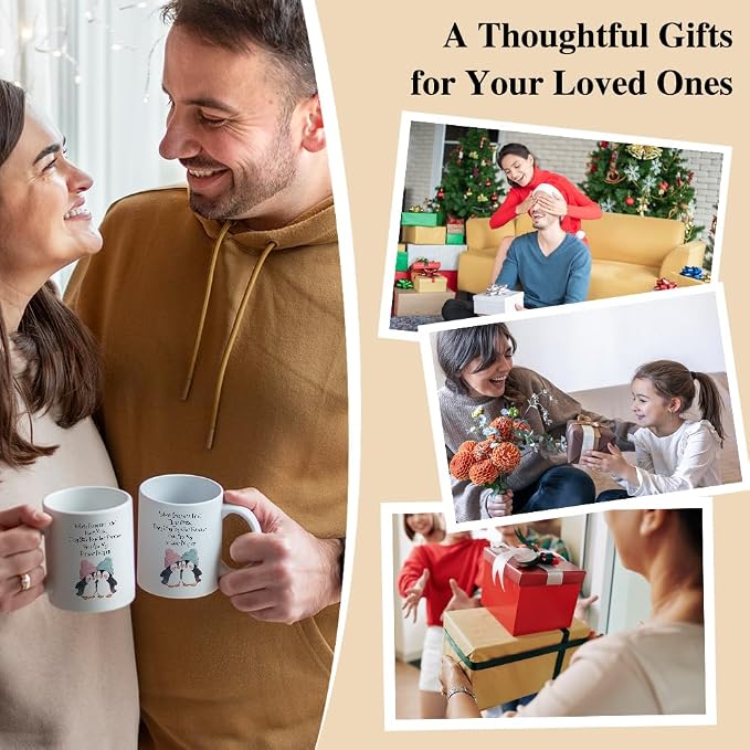 You Are My Forever Penguin 11oz Double-Sided Ceramic Mug, Funny Penguin Coffee Mug for Lover, Christmas Thanksgiving Gifts for Wife Husband, Valentine's Day Anniversary Mug for Couple Soulmate - Image 6