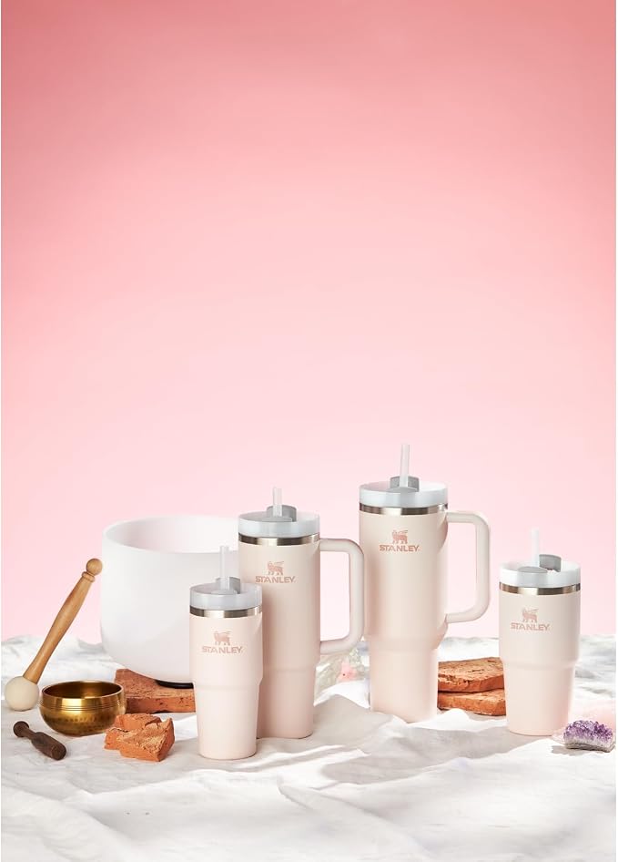 STANLEY Quencher H2.0 Flow State Tumbler, 40 oz, Rose Quartz 2.0 | Handle and Straw | 3-Position Lid | Cup Holder Compatible for Travel | Insulated Stainless Steel Cup | BPA-Free - Image 6