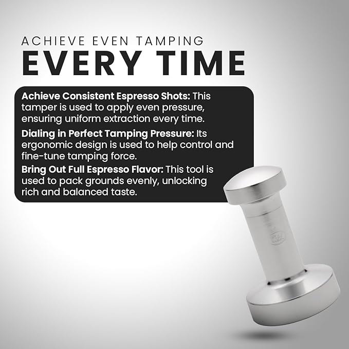 Rattleware Premium Aluminum Espresso Tamper (53 mm) - Ideal for Baristas & Coffee Lovers - Sleek Material & Design - Ultimate Tamping Precision & Consistency