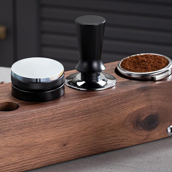 58mm Espresso Distributor and Tamper – Dual Head Coffee Leveler with Adjustable Depth, Professional Stainless Steel Tamper Tool