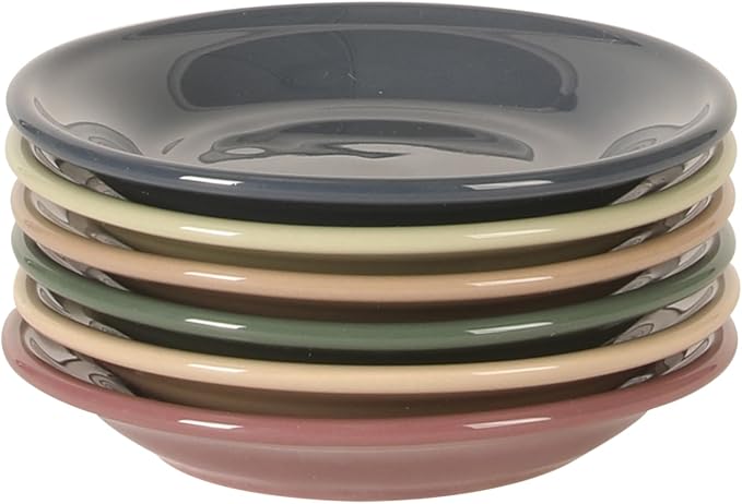 Gibson Home Brew Harmony 13 Piece Espresso Cup Set with Metal Rack, Stoneware Espresso Cups & Saucers, Solid Color Stackable Coffee Set, Café Style, Dishwasher & Microwave Safe - Image 9