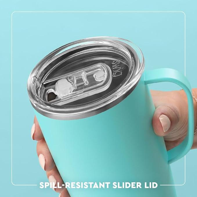 Swig Life 22oz Insulated Travel Mug with Handle & Lid, Bourbon Barrel | Triple Insulated Stainless Steel - Handle & Lid Included - Keeps Coffee Hot or Cold - Cup Holder Friendly - Image 6