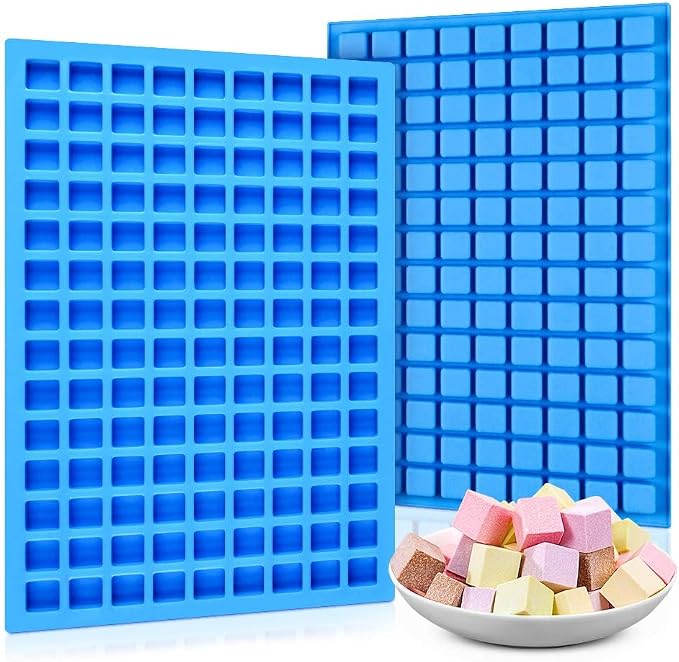Square Silicone Candy Molds - Mini Silicone Molds for Hard Candy, Chocolate, Gummy, Caramel, Ganache, Ice Cubes (3) - Image 7