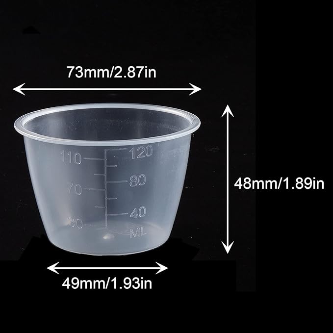 5pcs Plastic Transparent Rice Measuring Cup 120ml Rice Cooker Measuring Cup for Dry and Liquid Ingredients