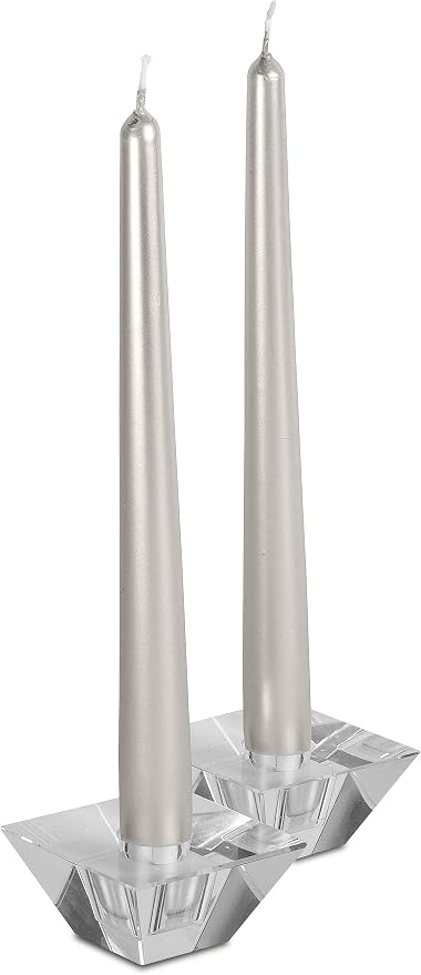 Hyoola Tall Taper Candles - 12 Inch - Metallic Titan - Dripless - 12 Pack - 10 Hour Burn Time - Image 8