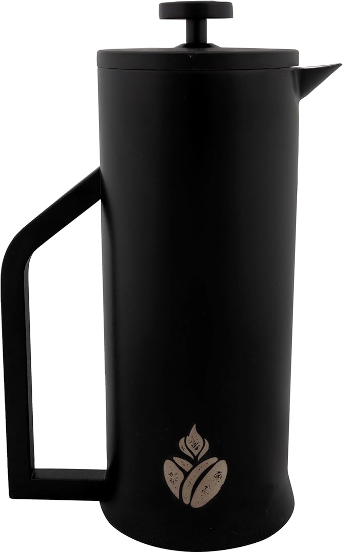 Catholic Coffee Black French Press β 30oz Stainless Steel Coffee Maker with Elegant Design β Faith-Inspired Gift for Coffee Lovers