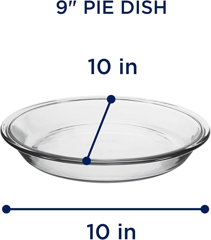 2 Pack Round Clear Glass Pie Plates, Thick Borosilicate Heat Resistant Bakeware with Wide Rim, Microwave Oven Freezer Safe Glass Baking Dish for Pizza Tart Quiche Home Baking - Image 5