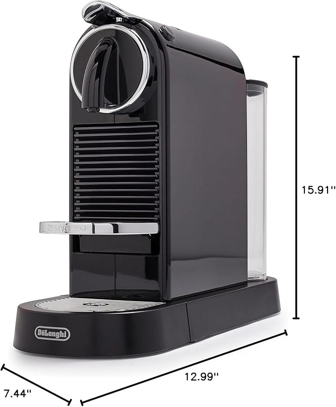 Nespresso CitiZ Original Espresso Machine by De'Longhi, Black | Limousine black espresso machine with 19 bar pump and fast heat-up. Brews espresso and lungo at the touch of a button. - Image 5