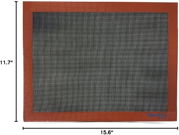 Bluedrop Silicone Bread Baking Mat Non Stick Oven Liner Perforated Steaming Mesh For Half Sheet Size Cooking Sheet 11-4/5" x 15-3/4"