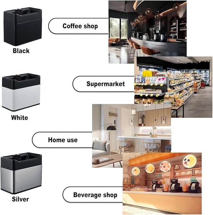 Electric Espresso Knock Box, Automatic Portafilter Cleaner for Espresso and Coffee Puck, Essential Accessories for Home or Commercial Coffee Bar - Image 8