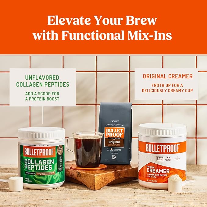 Bulletproof Original Medium Roast Ground Coffee, 12 Ounces (Pack of 3), 100% Arabica Beans, Clean Coffee Tested for Toxins, Packaging May Vary