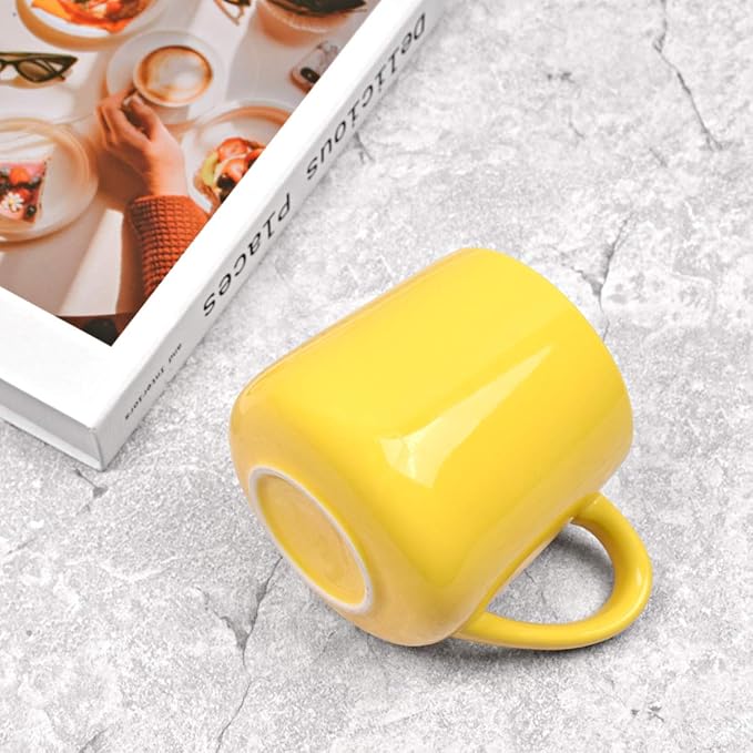 Bosmarlin Large Glossy Ceramic Coffee Mug, Yellow Tea Cup for Office and Home, 18 oz, Suitable for Dishwasher and Microwave, 1 Pack (Yellow) - Image 6