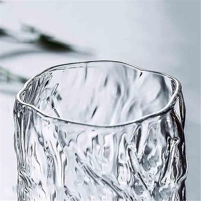 drinking glassware Bark Pattern Embossed Glass Cup 9oz Drinking - Image 7