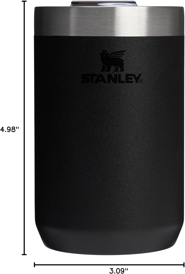 STANLEY Everyday Camp Cup 12 oz | Drink Through Lid | Cup for Coffee, Tea and Drinks | Insulated Stainless Steel | BPA-Free | Black 2.0 - Image 5