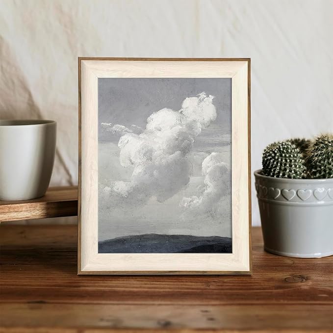 XOCUUI Vintage Unframed Canvas Wall Art, Blue Sky Cloud Oil Painting Wall Art for Living Room, Vintage Antique Retro Bathroom Bedroom Kitchen Office Decor Prints (8x10 Inch) - Image 7