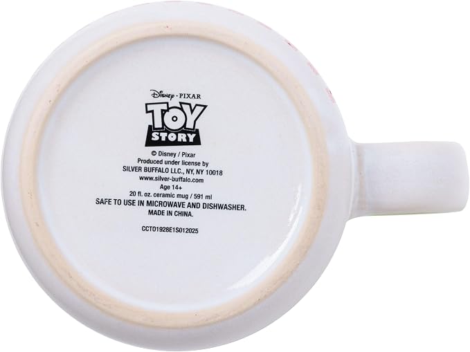 Silver Buffalo Disney Pixar Toy Story, Reactive Glaze Camper Mug, 20oz | Pizza Planet, Ceramic, 0.59 Liters - Image 4