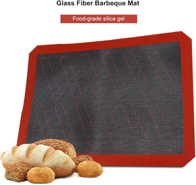 Ipetboom Non-stick Silicone Baking Mat with High Elasticity and Glass Fiber Construction, Heat Resistant Oven Pad for Bread and Pizza Baking, Easy to Store Reusable Bakeware Liner - Image 9