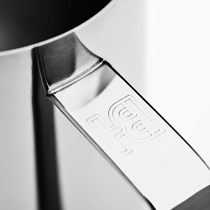 Barista Hustle Milk Pitcher β 600ml Polished Stainless Steel, Precision Spout & Handle Alignment, Internal Measurement Markings, Premium 304 Stainless Steel Milk Steaming Pitcher for Latte Art