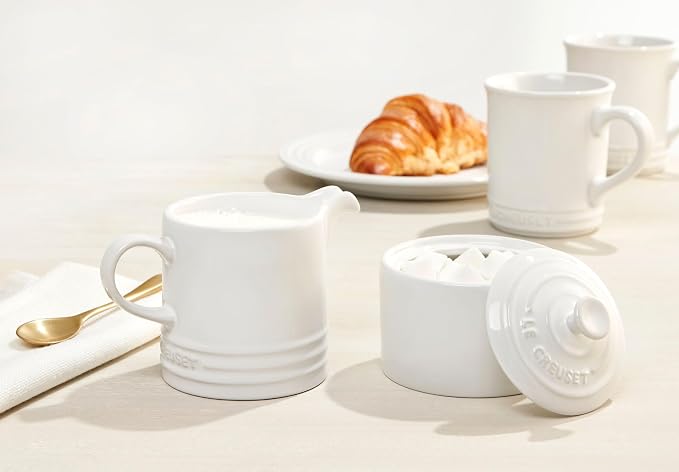 Le Creuset Stoneware Vancouver Mug, Set of 4, 14 oz. each, White - Image 7