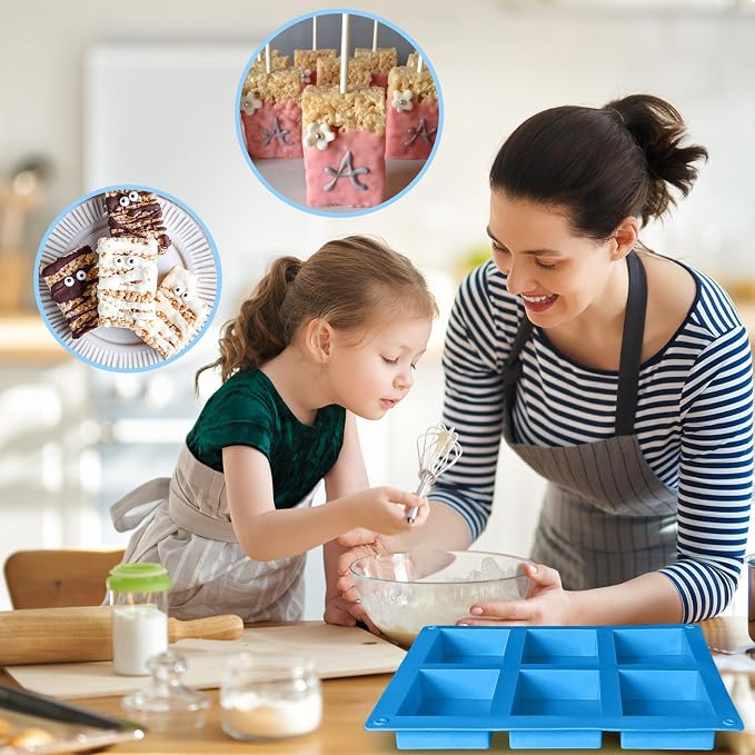 Sidosir Rice Silicone Mold for Rice Treats Baking, 6-Cavity Granola Cereal Bars Mold for Chocolate Cheesecake Brownie - Image 7
