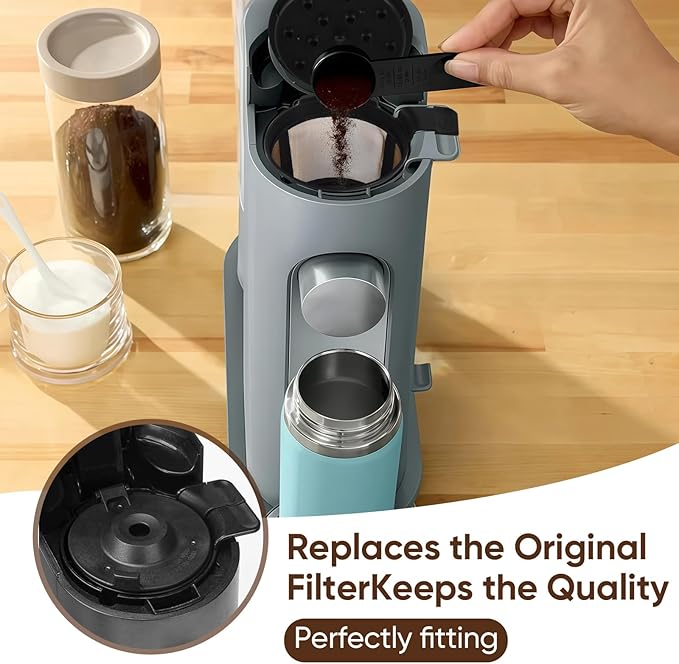 Premium Reusable Coffee Basket for Ninja PB051/PB040/PB041ST Series | 304 Stainless Steel Gold Mesh Filter | Eco-Friendly Permanent Coffee Maker Accessory