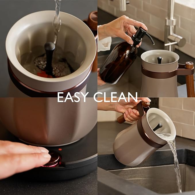 Hot & Cold Drinking Chocolate System - The ALL-NEW Velvetiser - Hotel Chocolat - 1 mug and 1 glass - European Style Drinking Chocolate - Pebble Edition