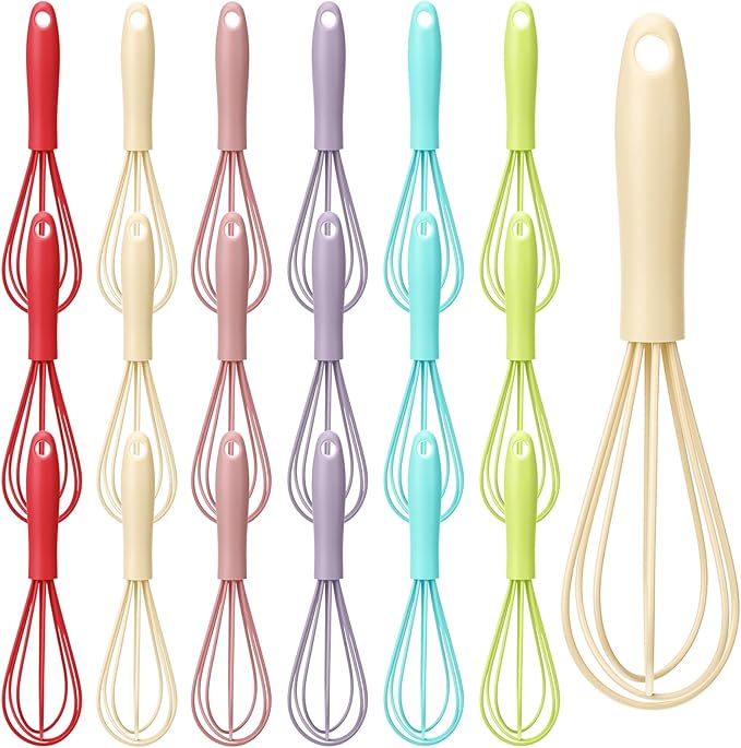36Pcs Christmas Whisk Gift Silicone Whisk for Cooking Mini Whi-sk Baking Gifts Sets Milk Egg Frother for Blending Whisking Beating Stirring Baking